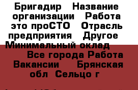 Бригадир › Название организации ­ Работа-это проСТО › Отрасль предприятия ­ Другое › Минимальный оклад ­ 35 700 - Все города Работа » Вакансии   . Брянская обл.,Сельцо г.